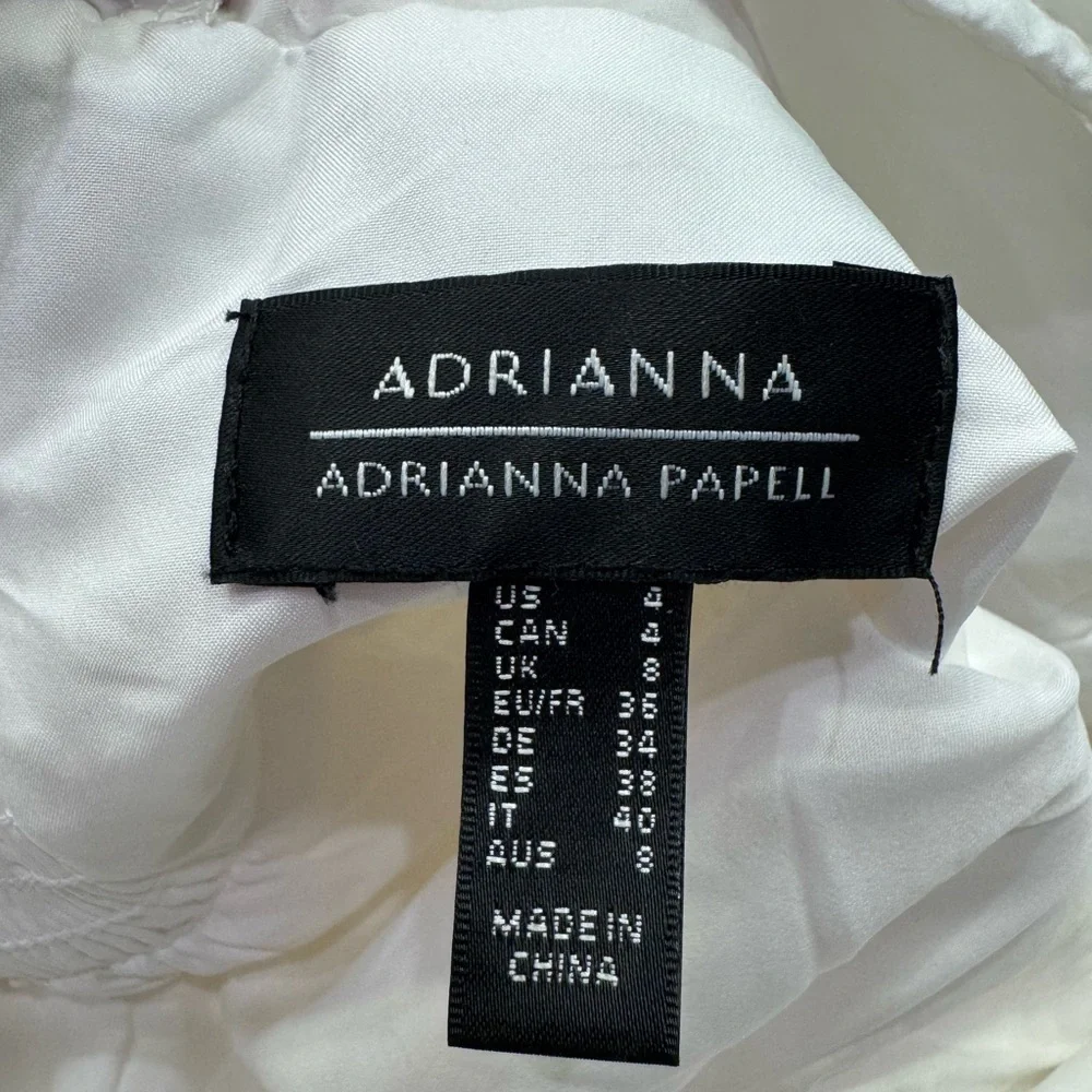 ADRIANNA PAPELL Cotton Eyelet Puff Sleeve Summer Dress NWT